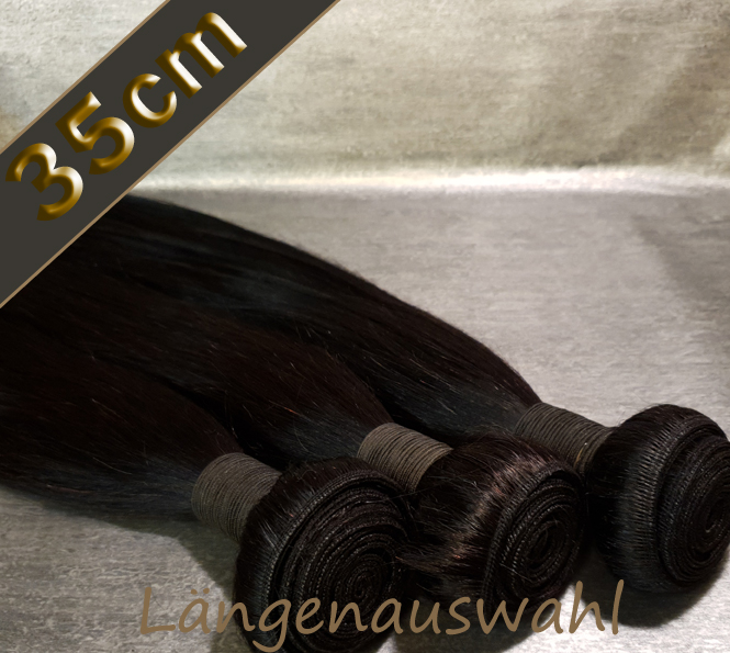 Brazil Straight Echthaar-Tresse 100g (ca.35cm) natural